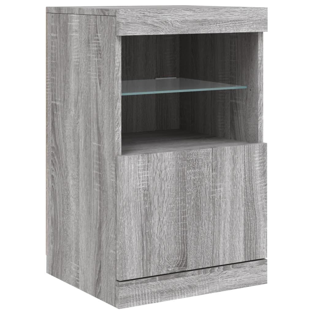 Buffet avec lumières LED sonoma gris 164x37x67 cm - XIOS