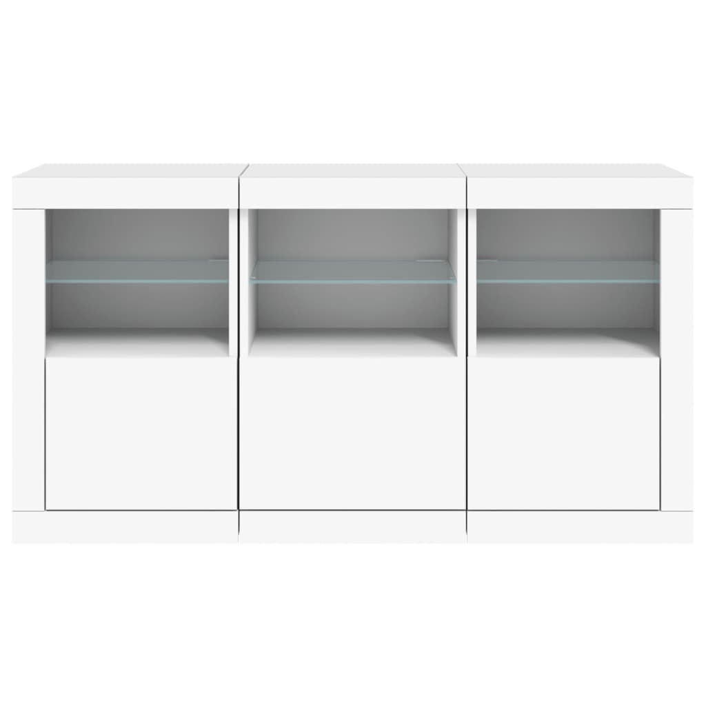 Buffet avec lumières LED blanc 123x37x67 cm - XIOS