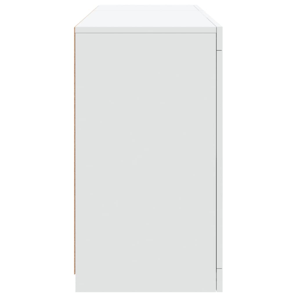 Buffet avec lumières LED blanc 123x37x67 cm - XIOS