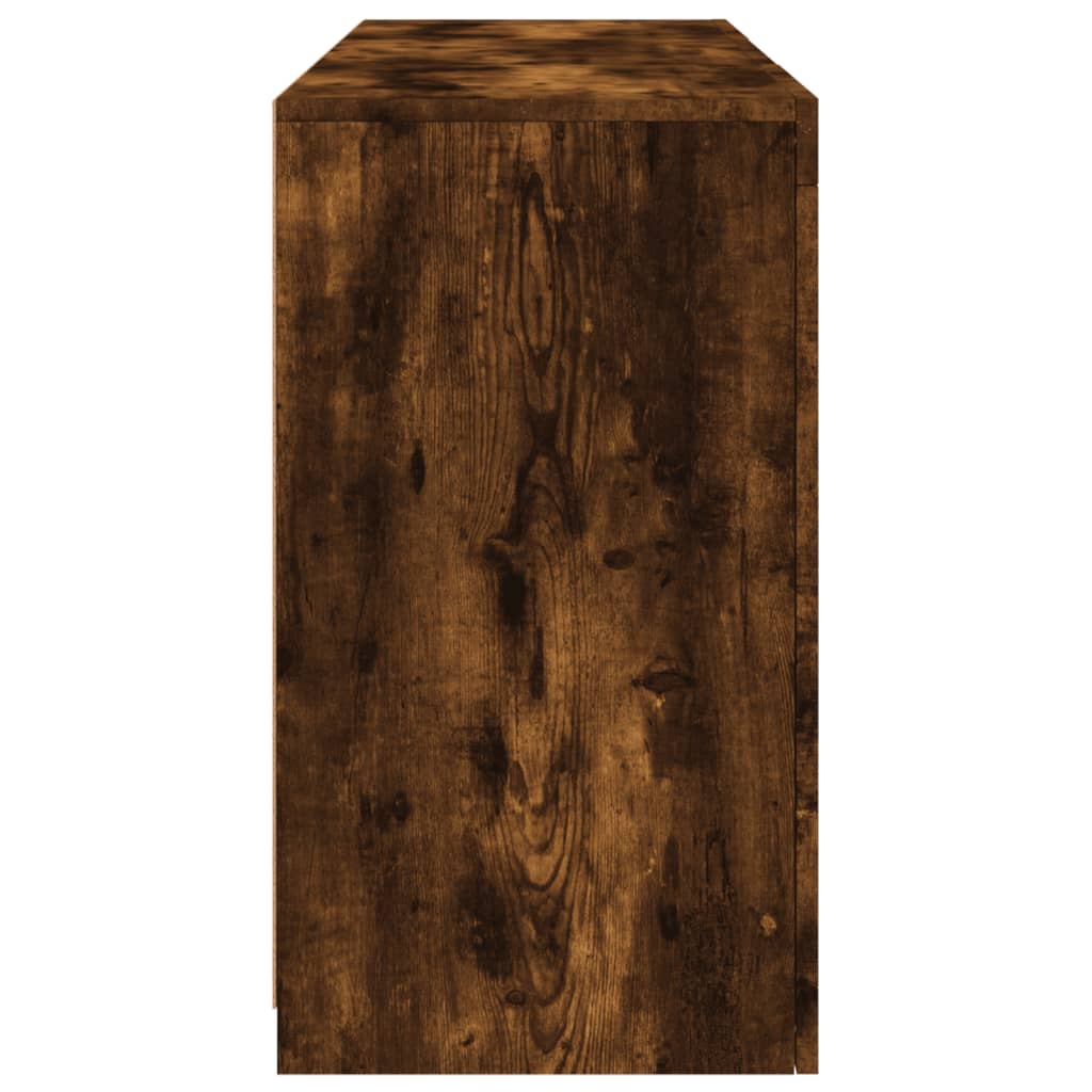 Buffet avec lumières LED chêne fumé 123x37x67 cm - XIOS