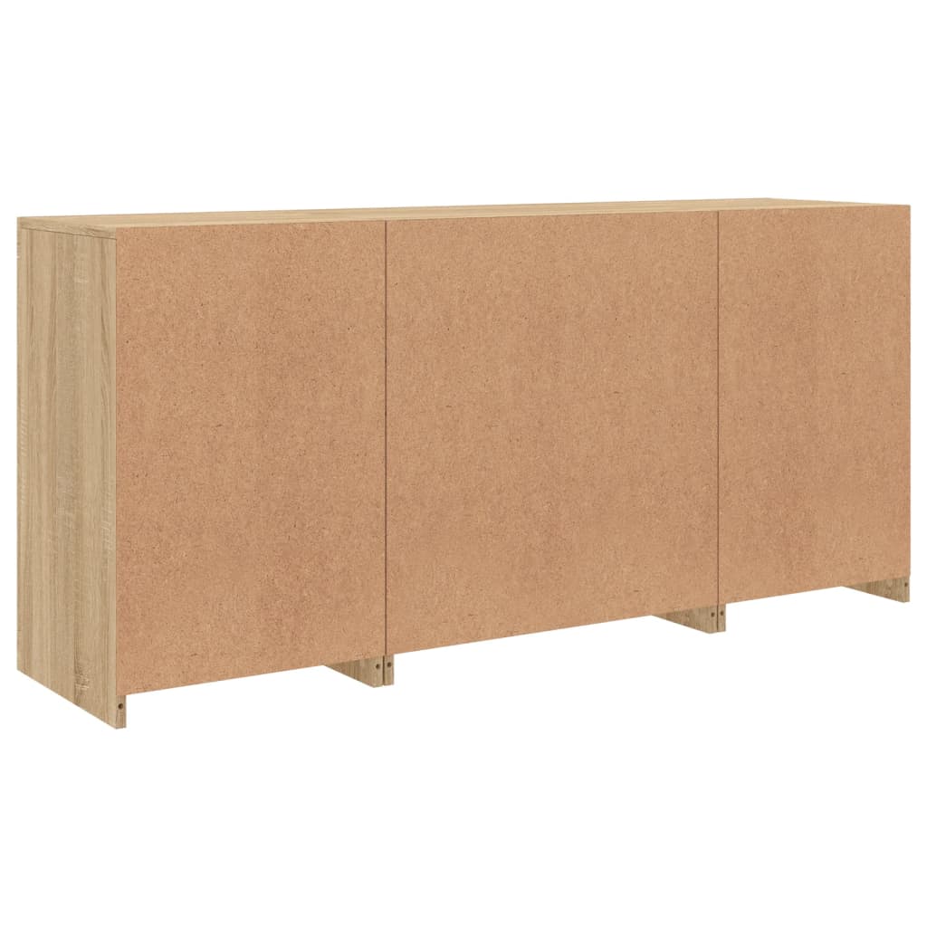 Buffet avec lumières LED chêne sonoma 142,5x37x67 cm - XIOS