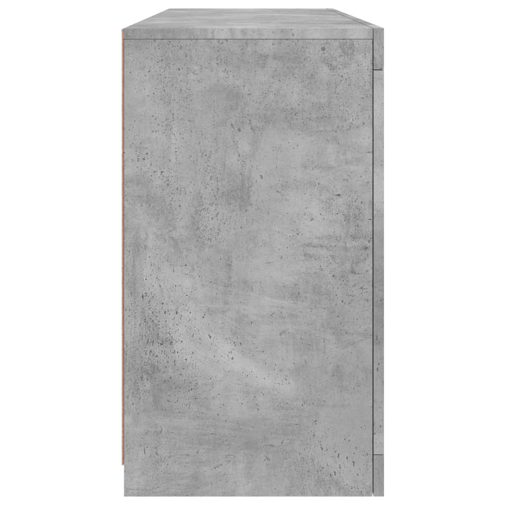 Buffet avec lumières LED gris béton 142,5x37x67 cm - XIOS
