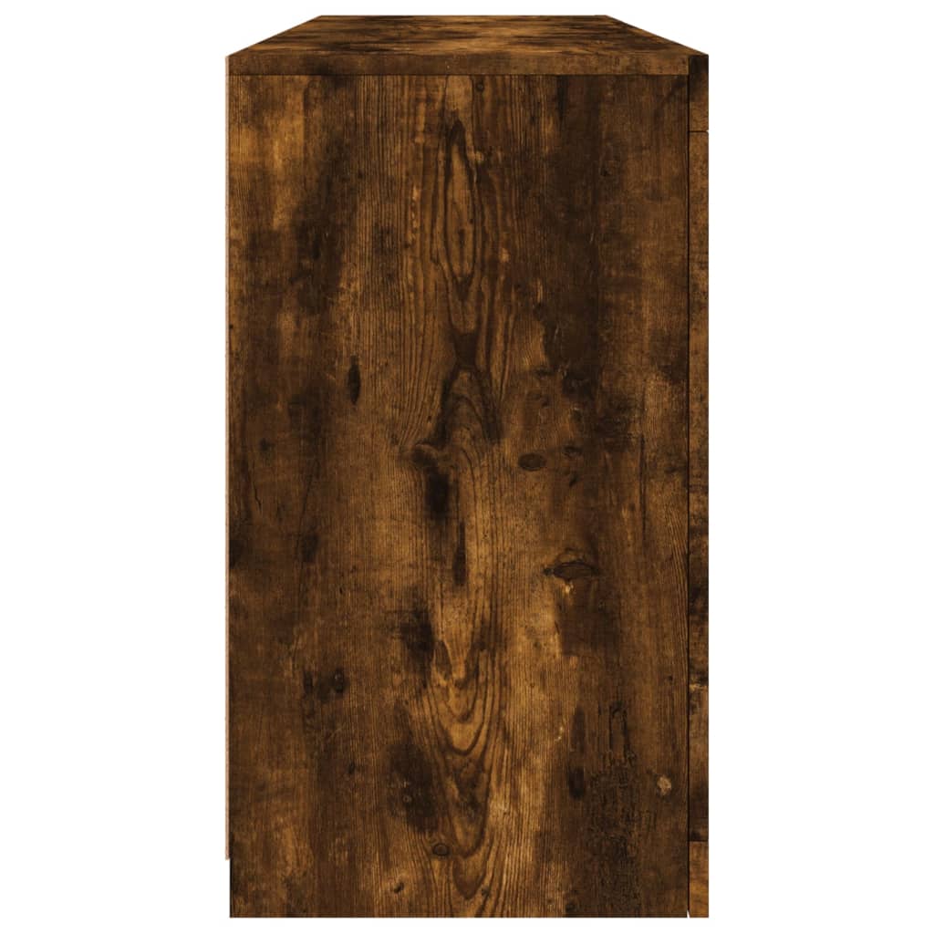 Buffet avec lumières LED chêne fumé 163x37x67 cm - XIOS