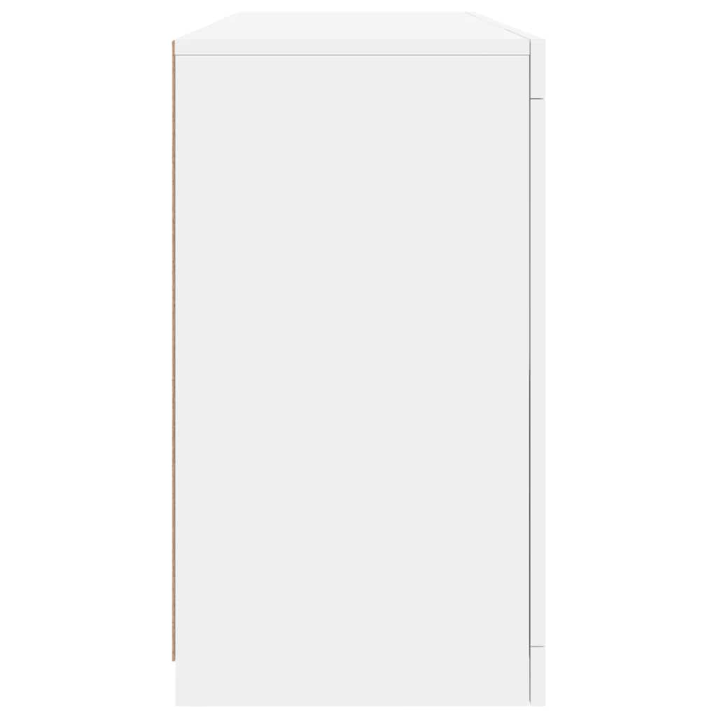 Buffet avec lumières LED blanc 142,5x37x67 cm - XIOS