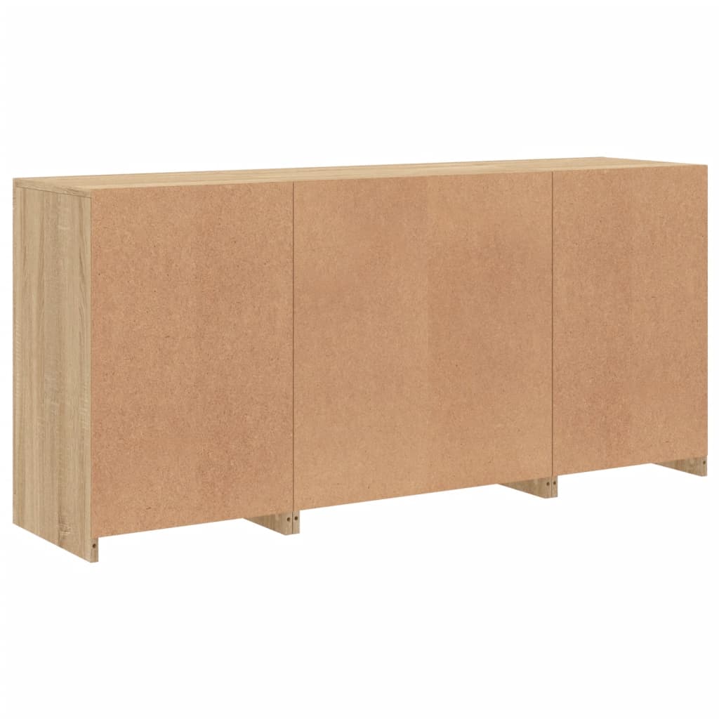 Buffet avec lumières LED chêne sonoma 142,5x37x67 cm - XIOS