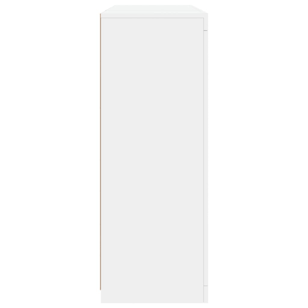 Buffets avec lumières LED 3 pcs blanc bois d'ingénierie - XIOS