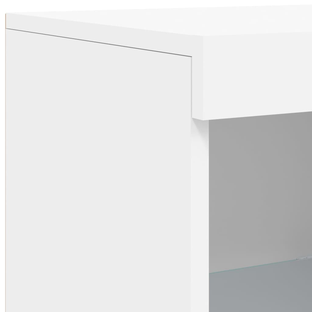 Buffets avec lumières LED 3 pcs blanc bois d'ingénierie - XIOS