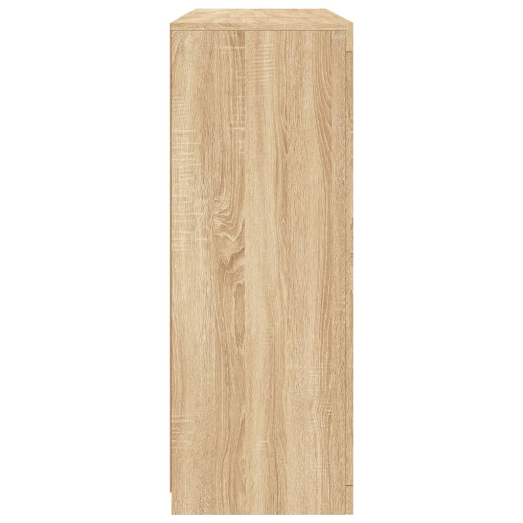 Buffets avec lumières LED 3 pcs chêne sonoma bois d'ingénierie