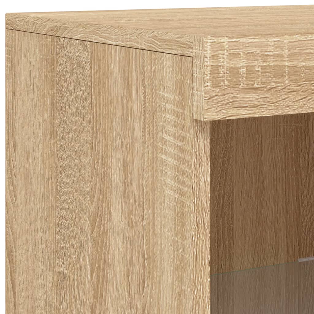 Buffets avec lumières LED 3 pcs chêne sonoma bois d'ingénierie - XIOS