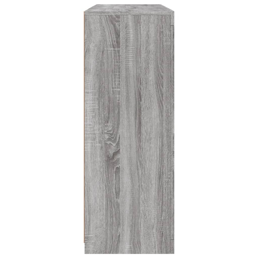 Buffets avec lumières LED 3 pcs sonoma gris bois d'ingénierie - XIOS