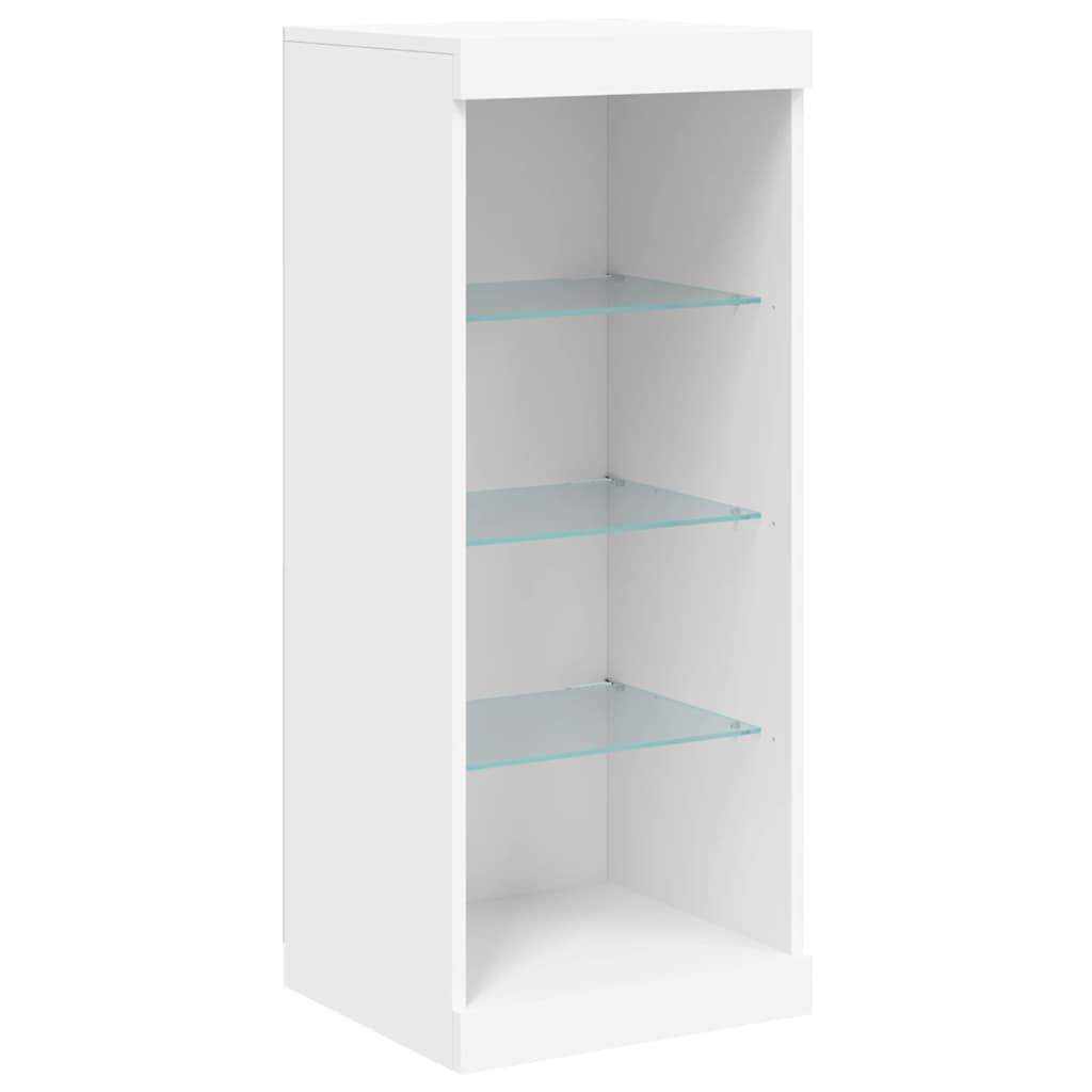 Buffets avec lumières LED 3 pcs blanc bois d'ingénierie - XIOS