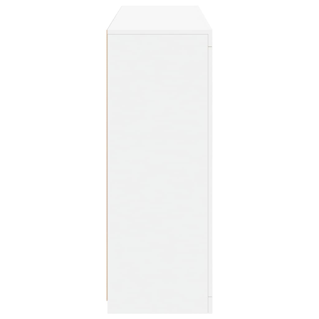 Buffets avec lumières LED 3 pcs blanc bois d'ingénierie - XIOS