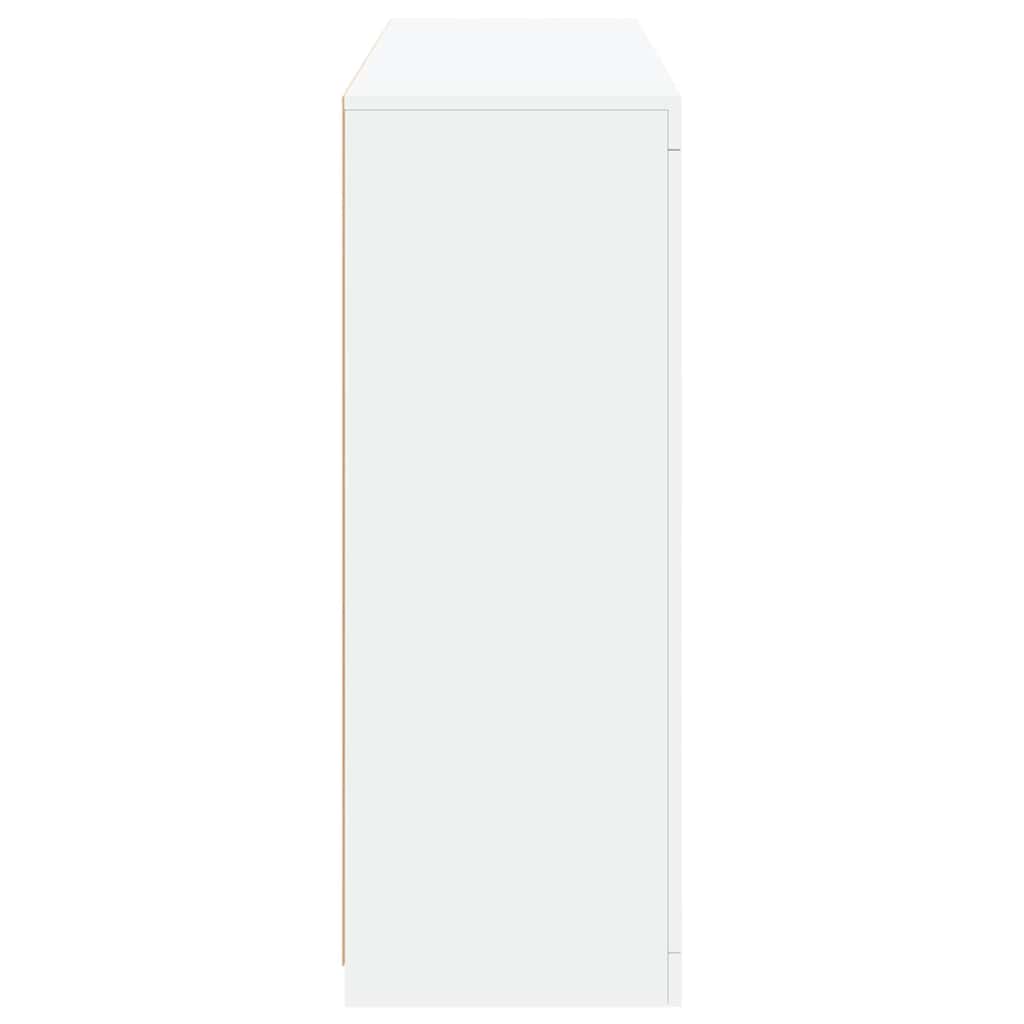 Buffets avec lumières LED 3 pcs blanc bois d'ingénierie - XIOS
