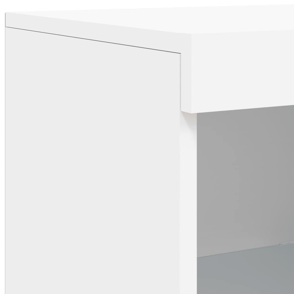 Buffets avec lumières LED 3 pcs blanc bois d'ingénierie - XIOS