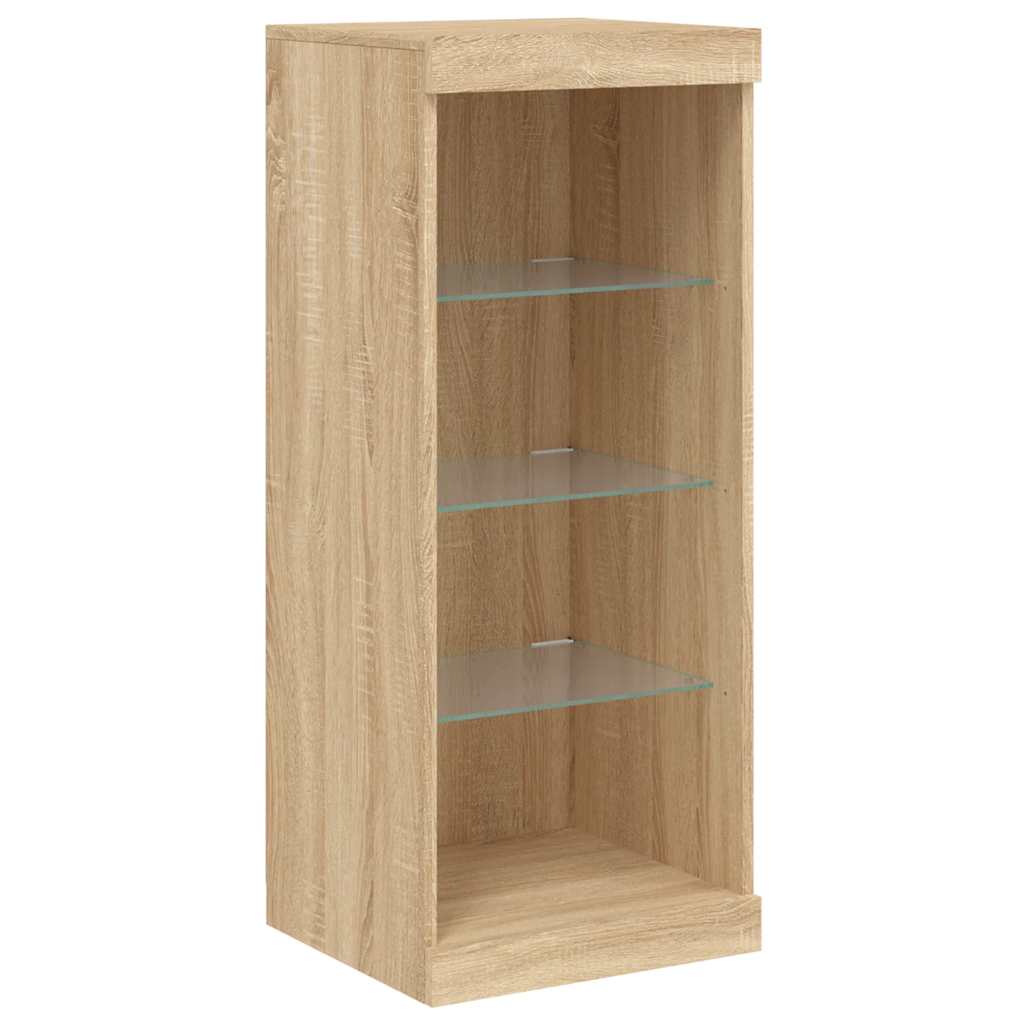 Buffets avec lumières LED 3 pcs chêne sonoma bois d'ingénierie - XIOS