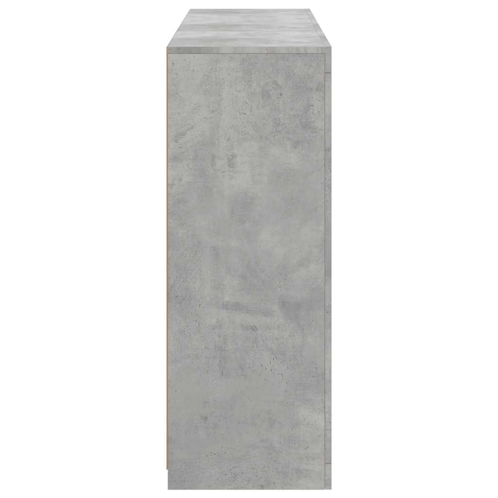 Buffets avec lumières LED 3 pcs gris béton bois d'ingénierie - XIOS