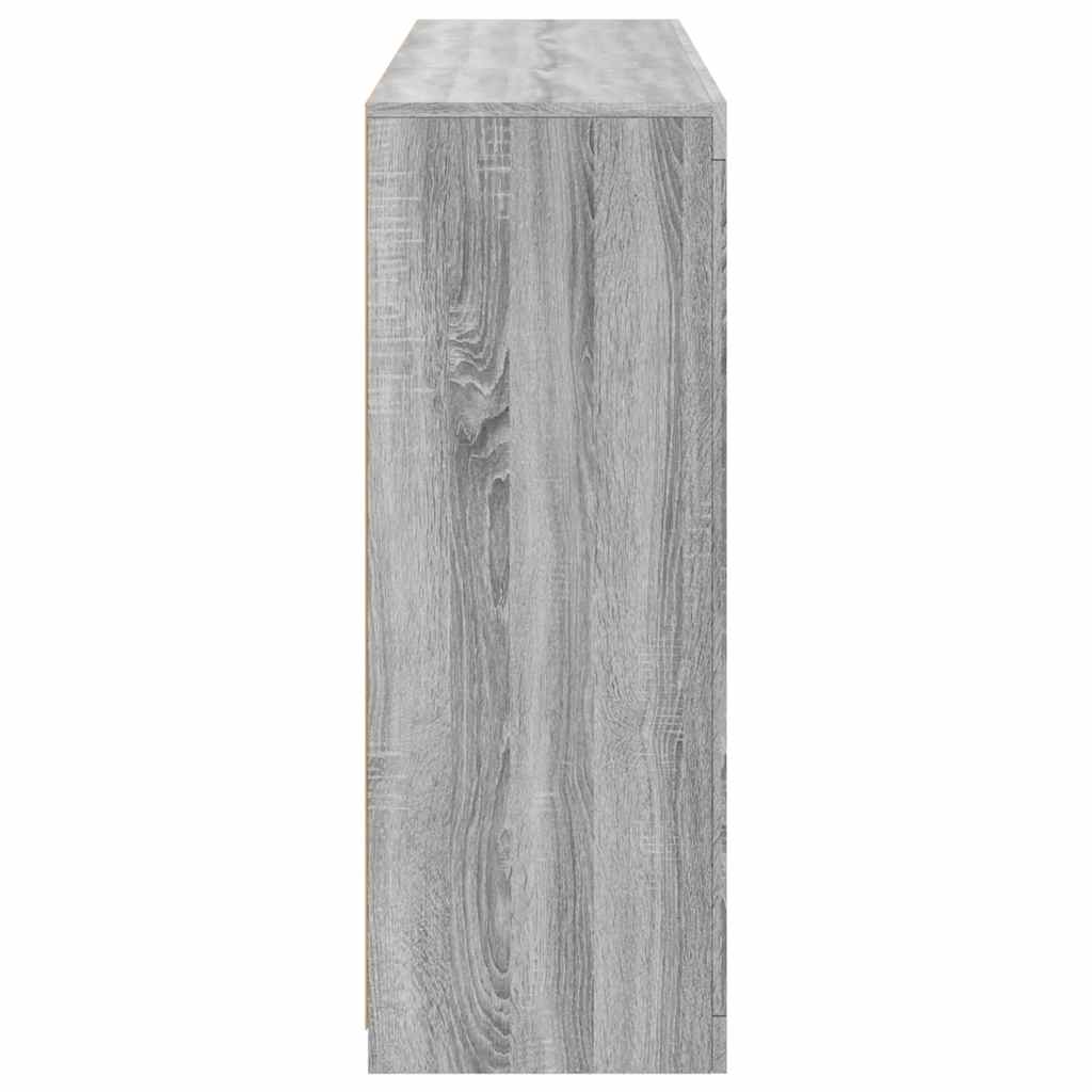 Buffets avec lumières LED 3 pcs sonoma gris bois d'ingénierie - XIOS