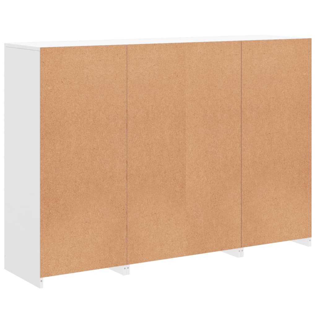 Buffets avec lumières LED 3 pcs blanc bois d'ingénierie - XIOS