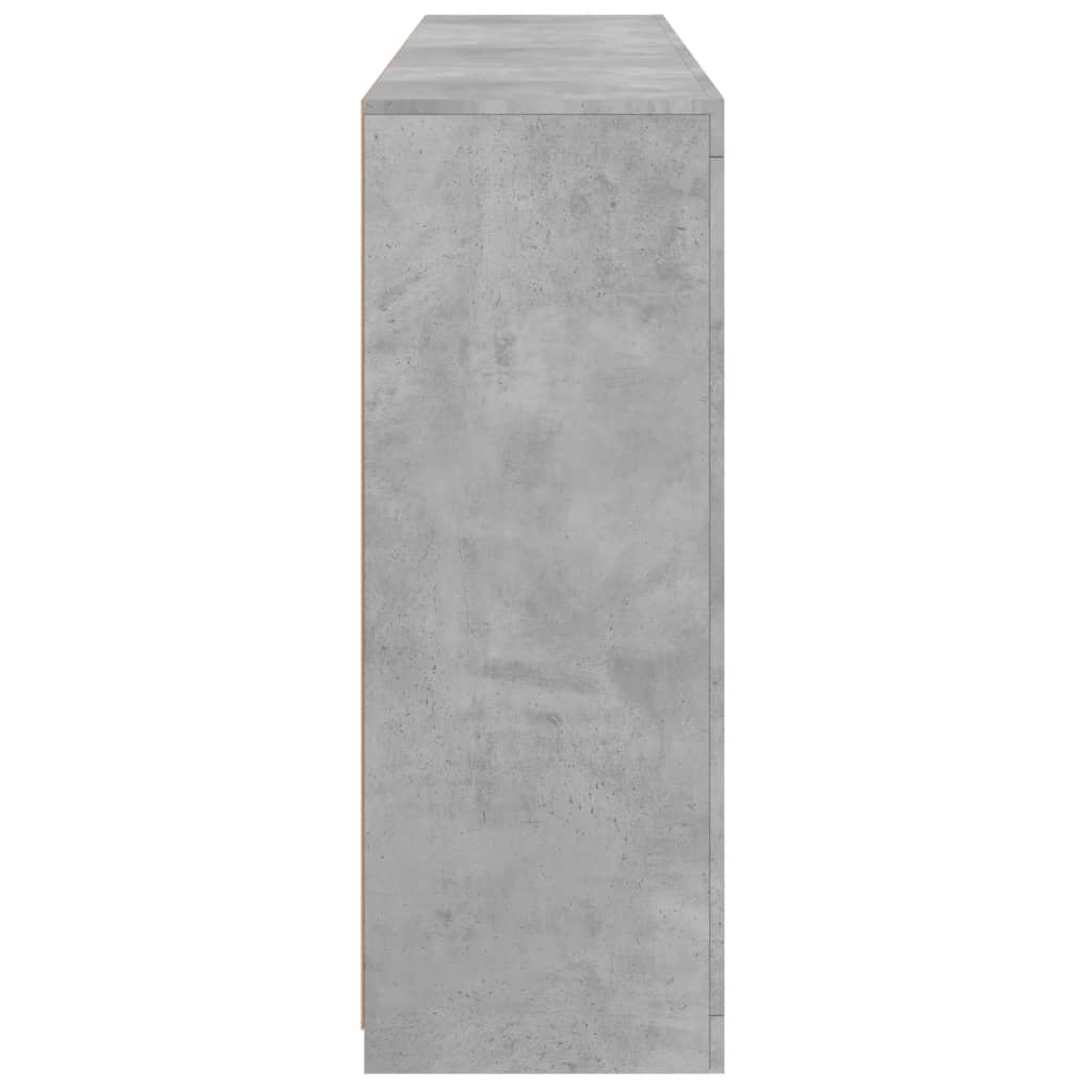 Buffets avec lumières LED 3 pcs gris béton bois d'ingénierie - XIOS