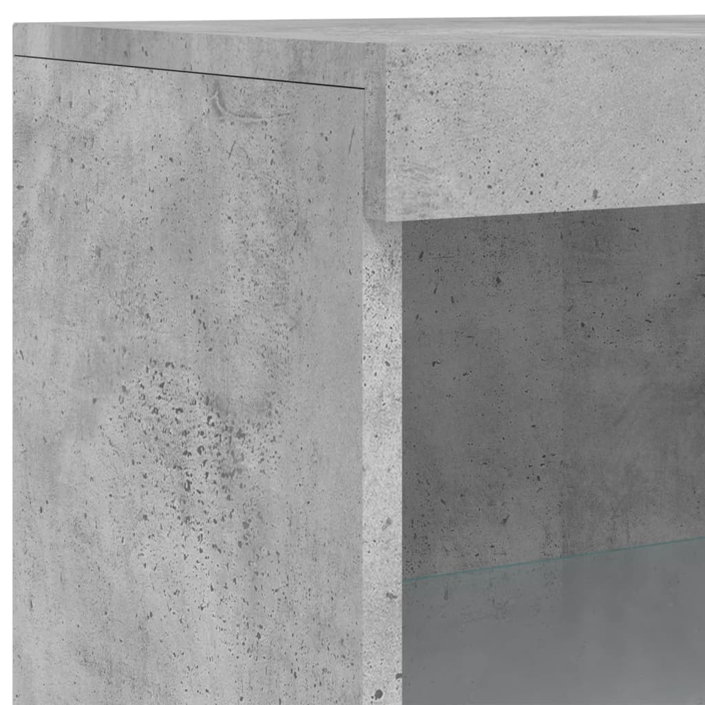 Buffets avec lumières LED 3 pcs gris béton bois d'ingénierie - XIOS
