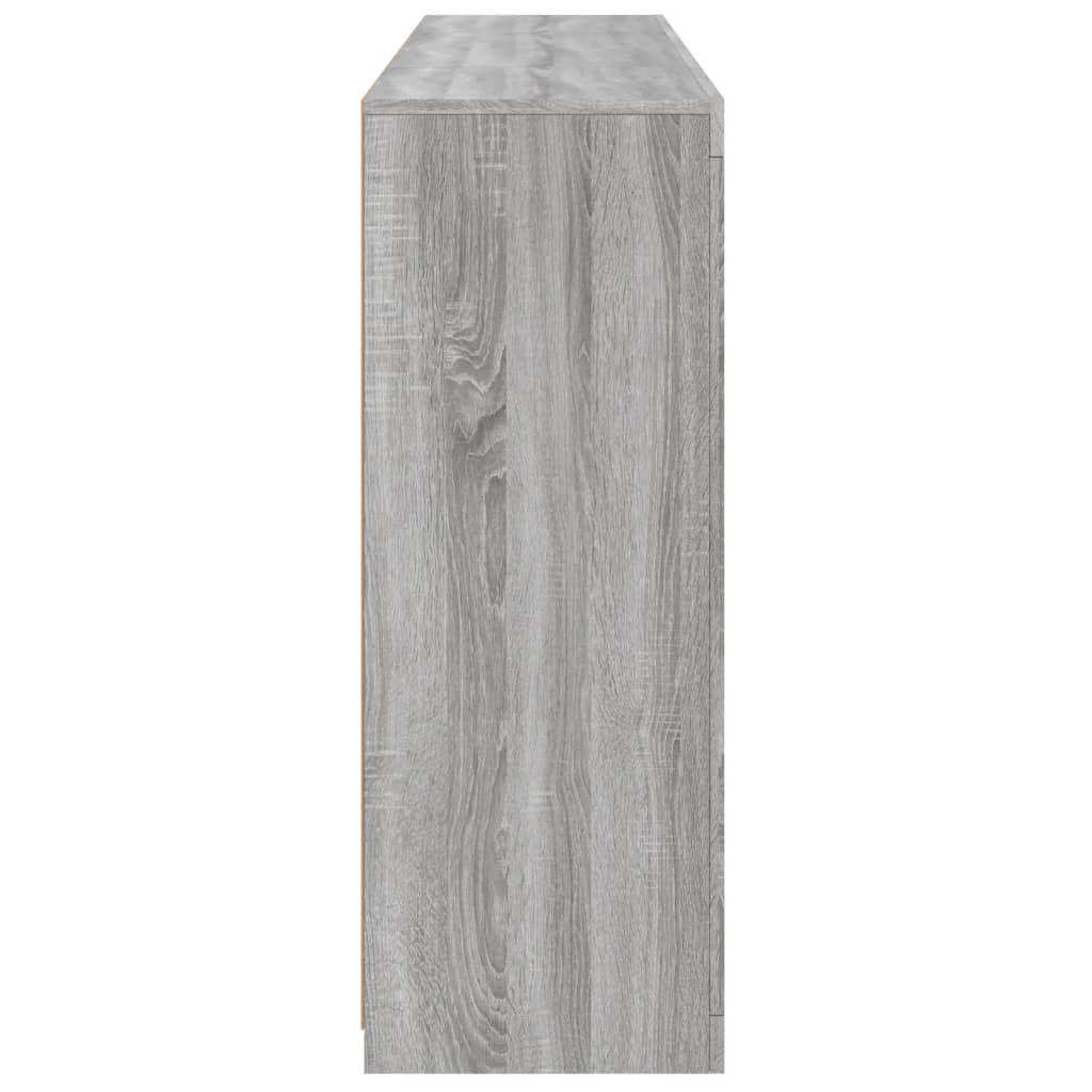 Buffets avec lumières LED 3 pcs sonoma gris bois d'ingénierie - XIOS