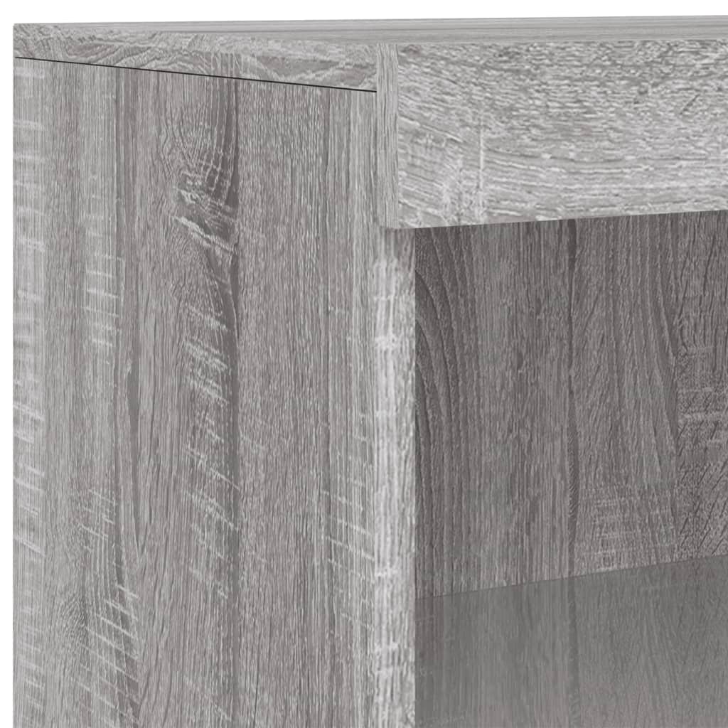 Buffets avec lumières LED 3 pcs sonoma gris bois d'ingénierie - XIOS