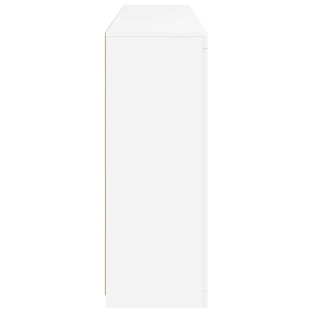 Buffets avec lumières LED 3 pcs blanc bois d'ingénierie - XIOS