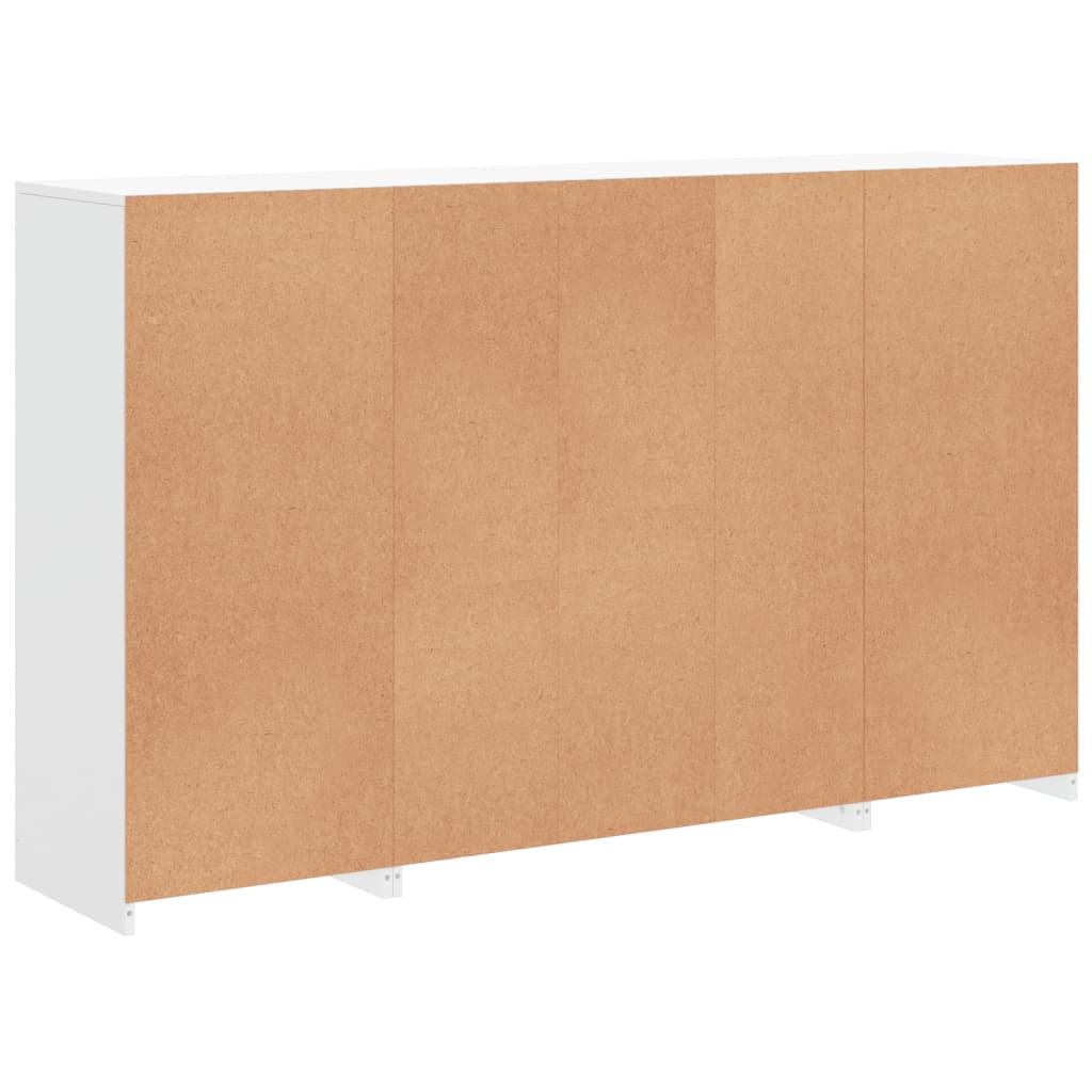 Buffets avec lumières LED 3 pcs blanc bois d'ingénierie - XIOS