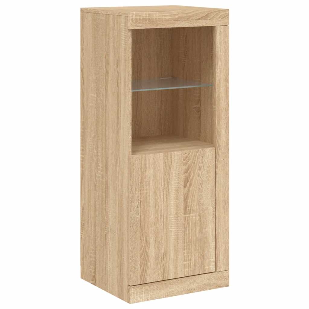 Buffets avec lumières LED 3 pcs chêne sonoma bois d'ingénierie - XIOS