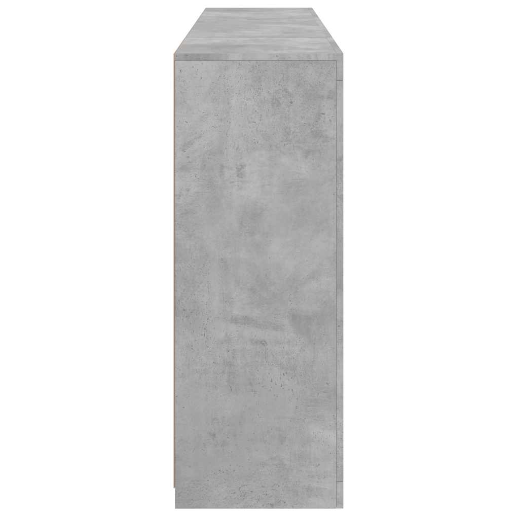 Buffets avec lumières LED 3 pcs gris béton bois d'ingénierie - XIOS