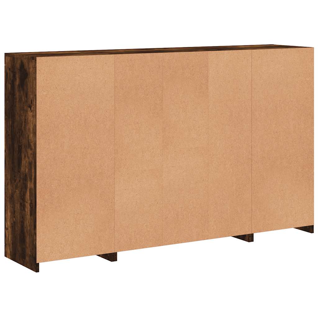 Buffets avec lumières LED 3 pcs chêne fumé bois d'ingénierie - XIOS