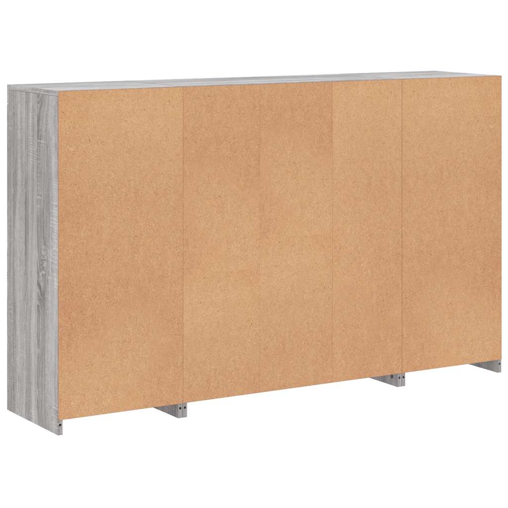 Buffets avec lumières LED 3 pcs sonoma gris bois d'ingénierie - XIOS