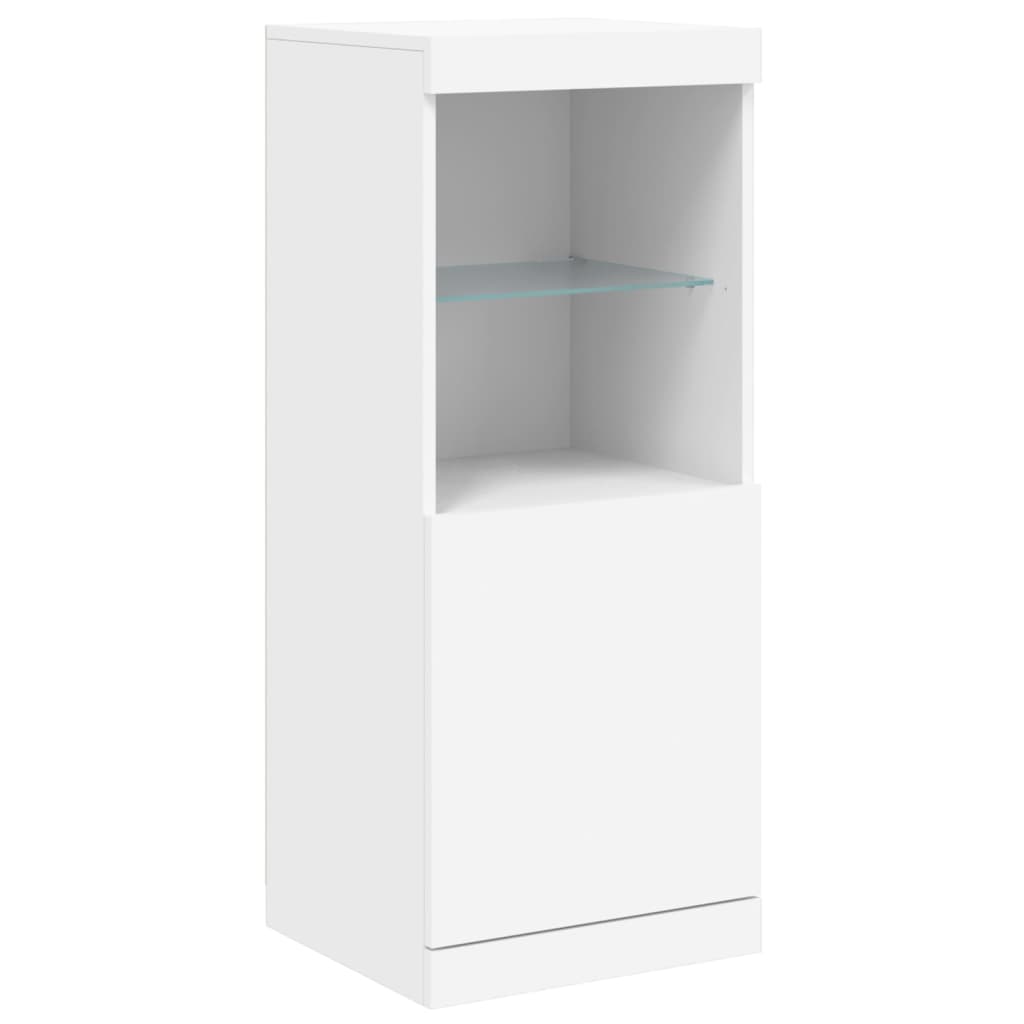 Buffet avec lumières LED blanc 162x37x100 cm - XIOS