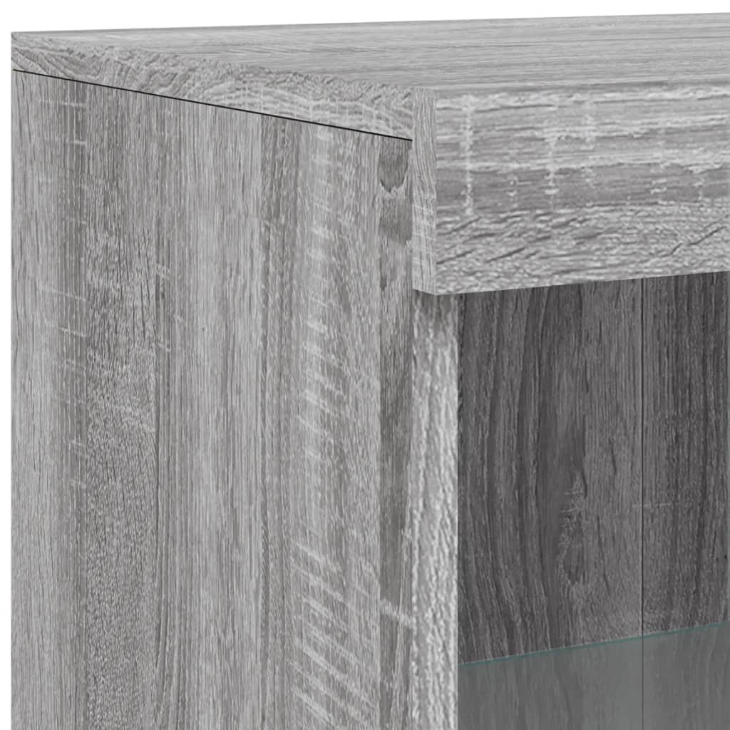 Buffet avec lumières LED sonoma gris 162x37x100 cm - XIOS