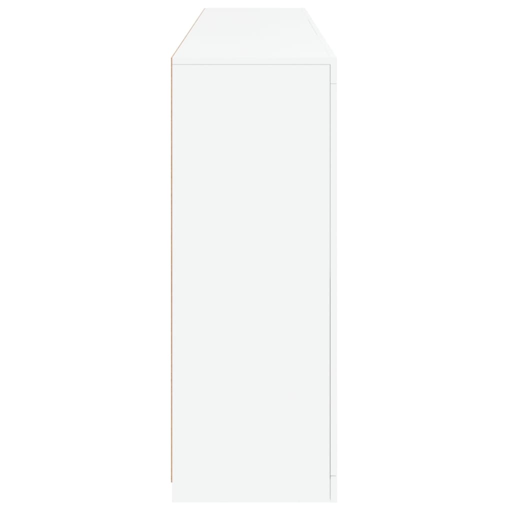 Buffet avec lumières LED blanc 181,5x37x100 cm