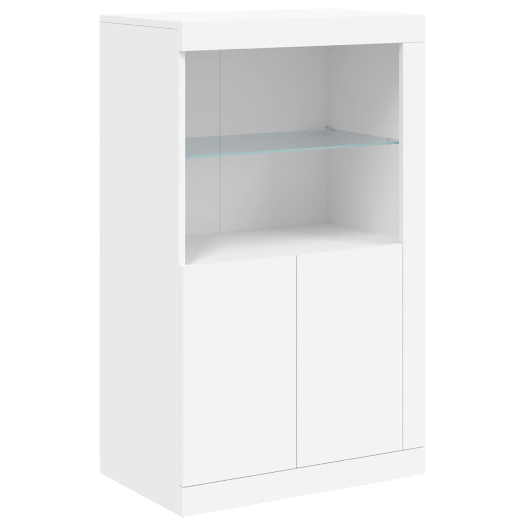 Buffet avec lumières LED blanc 181,5x37x100 cm - XIOS