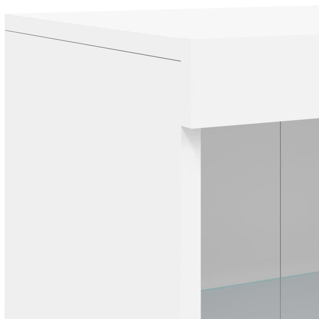 Buffet avec lumières LED blanc 181,5x37x100 cm - XIOS