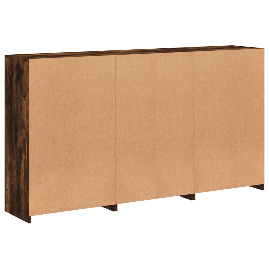 Buffet avec lumières LED chêne fumé 181,5x37x100 cm - XIOS