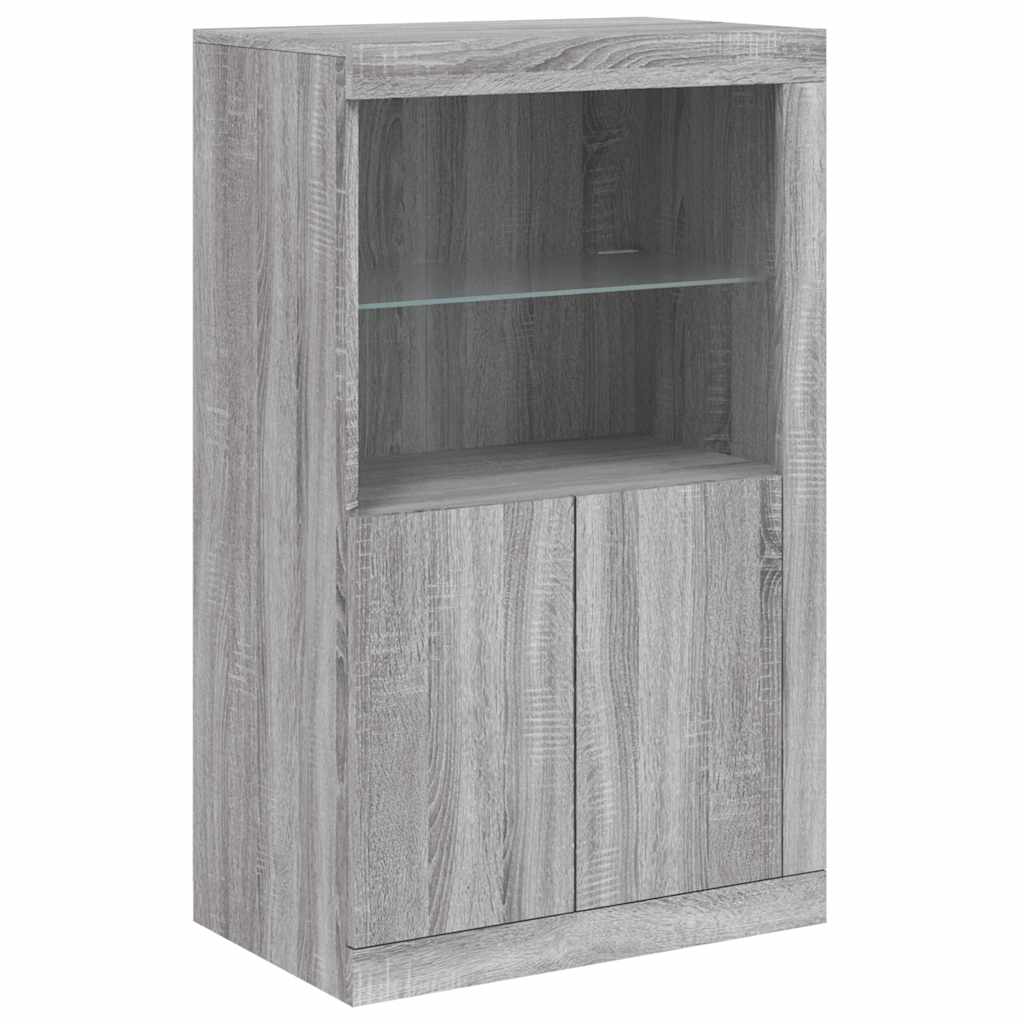 Buffet avec lumières LED sonoma gris 181,5x37x100 cm - XIOS