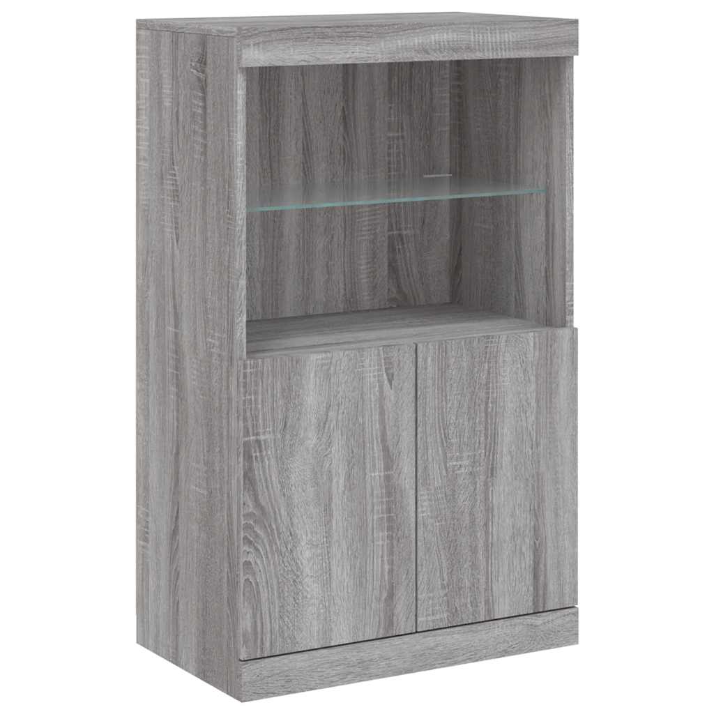 Buffet avec lumières LED sonoma gris 181,5x37x100 cm - XIOS