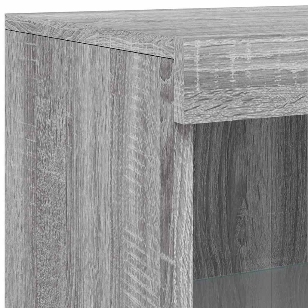 Buffet avec lumières LED sonoma gris 181,5x37x100 cm - XIOS