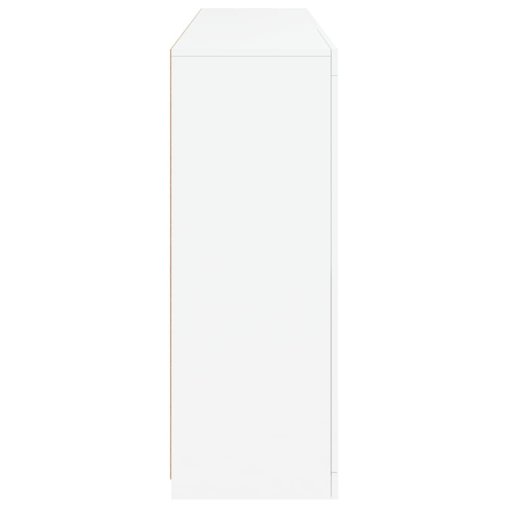 Buffet avec lumières LED blanc 162x37x100 cm - XIOS