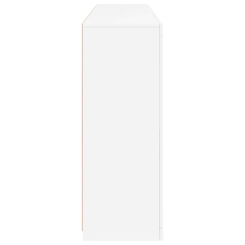 Buffet avec lumières LED blanc 162x37x100 cm - XIOS
