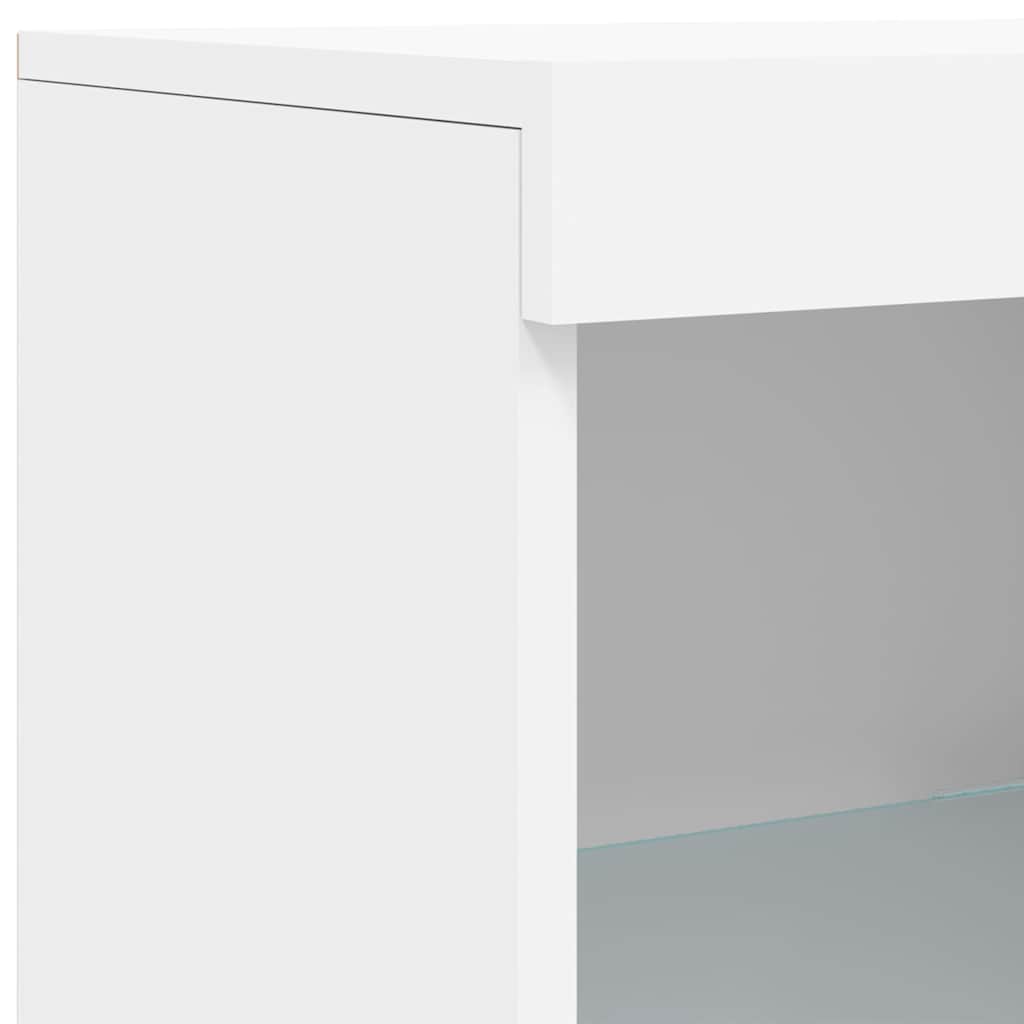 Buffet avec lumières LED blanc 162x37x100 cm - XIOS