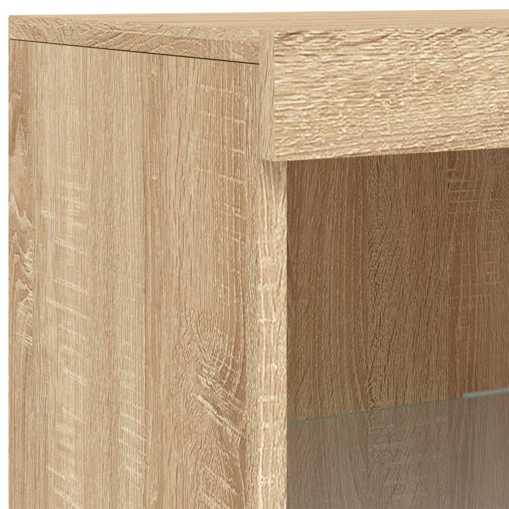 Buffet avec lumières LED chêne sonoma 162x37x100 cm - XIOS