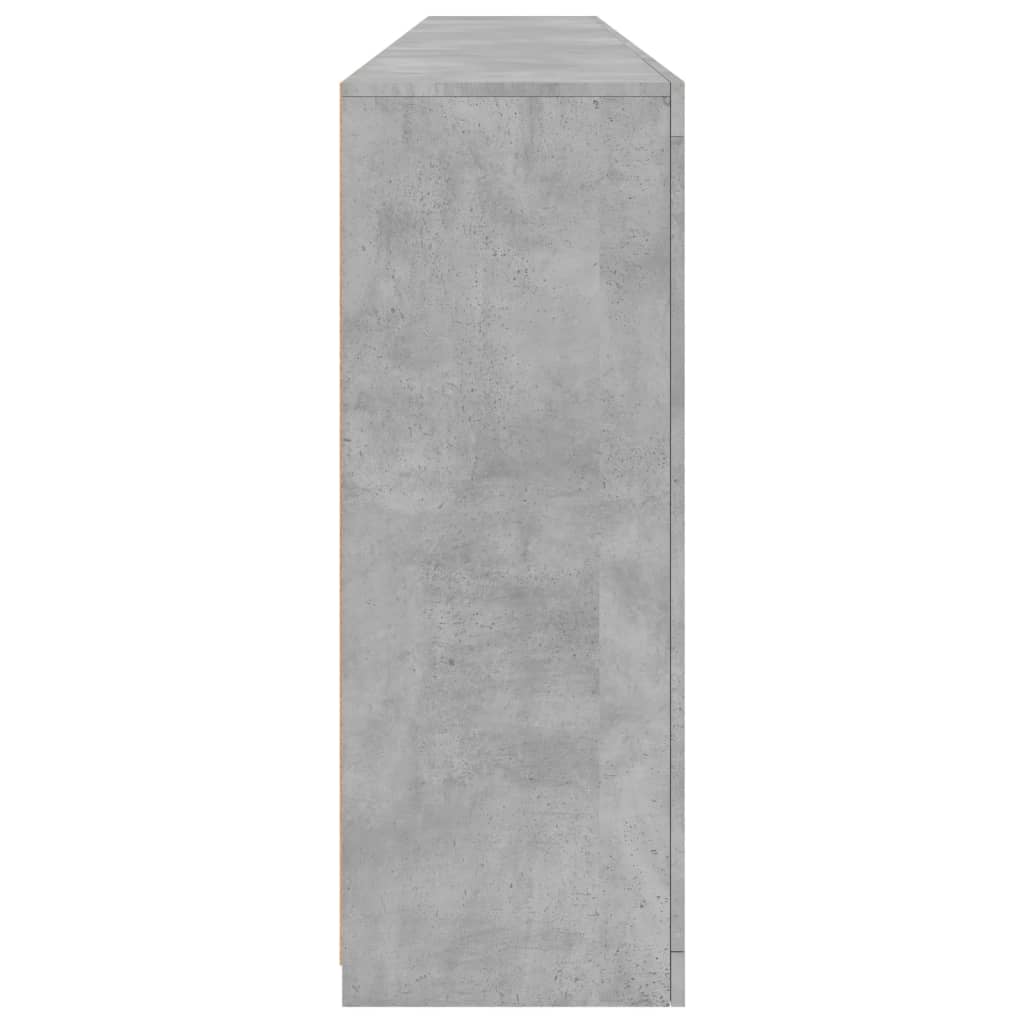 Buffet avec lumières LED gris béton 162x37x100 cm - XIOS