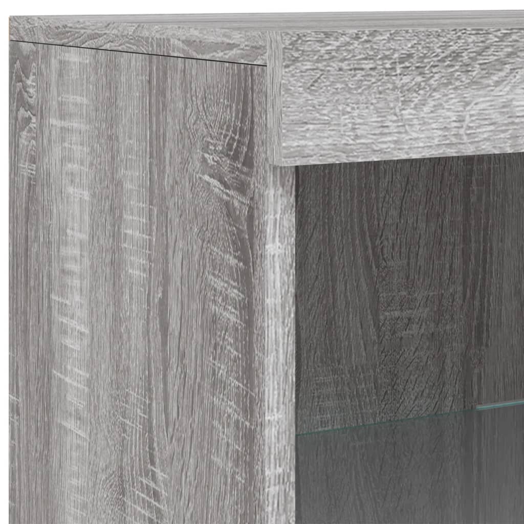 Buffet avec lumières LED sonoma gris 162x37x100 cm - XIOS