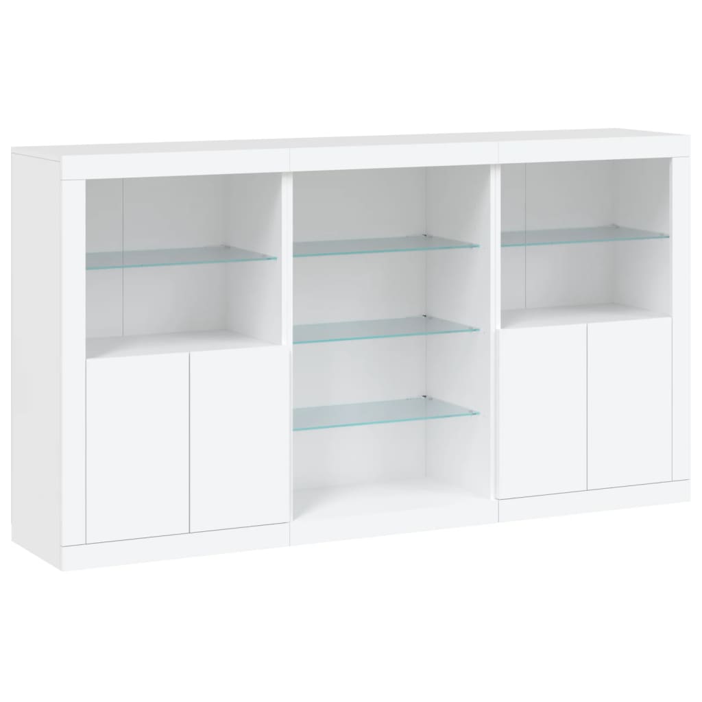 Buffet avec lumières LED blanc 181,5x37x100 cm - XIOS
