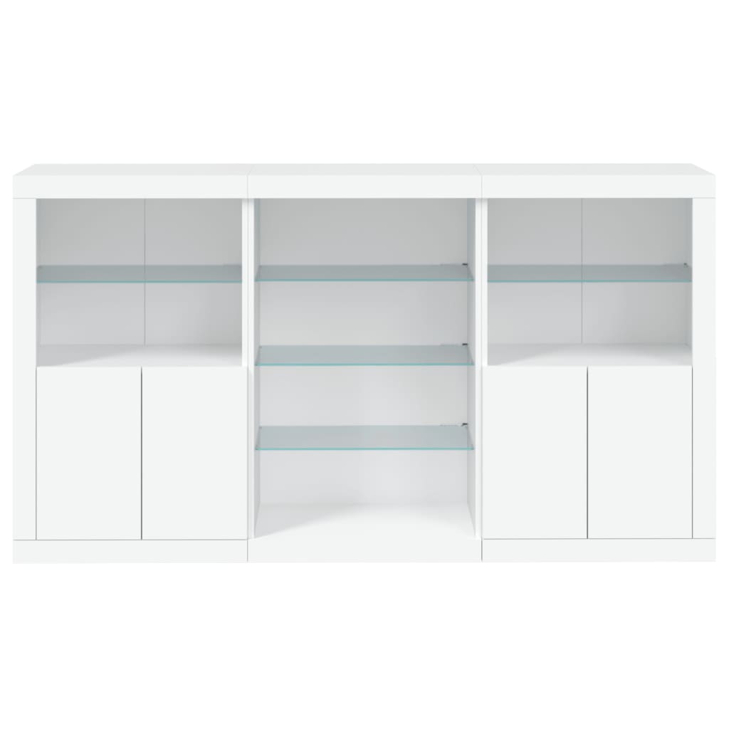Buffet avec lumières LED blanc 181,5x37x100 cm - XIOS