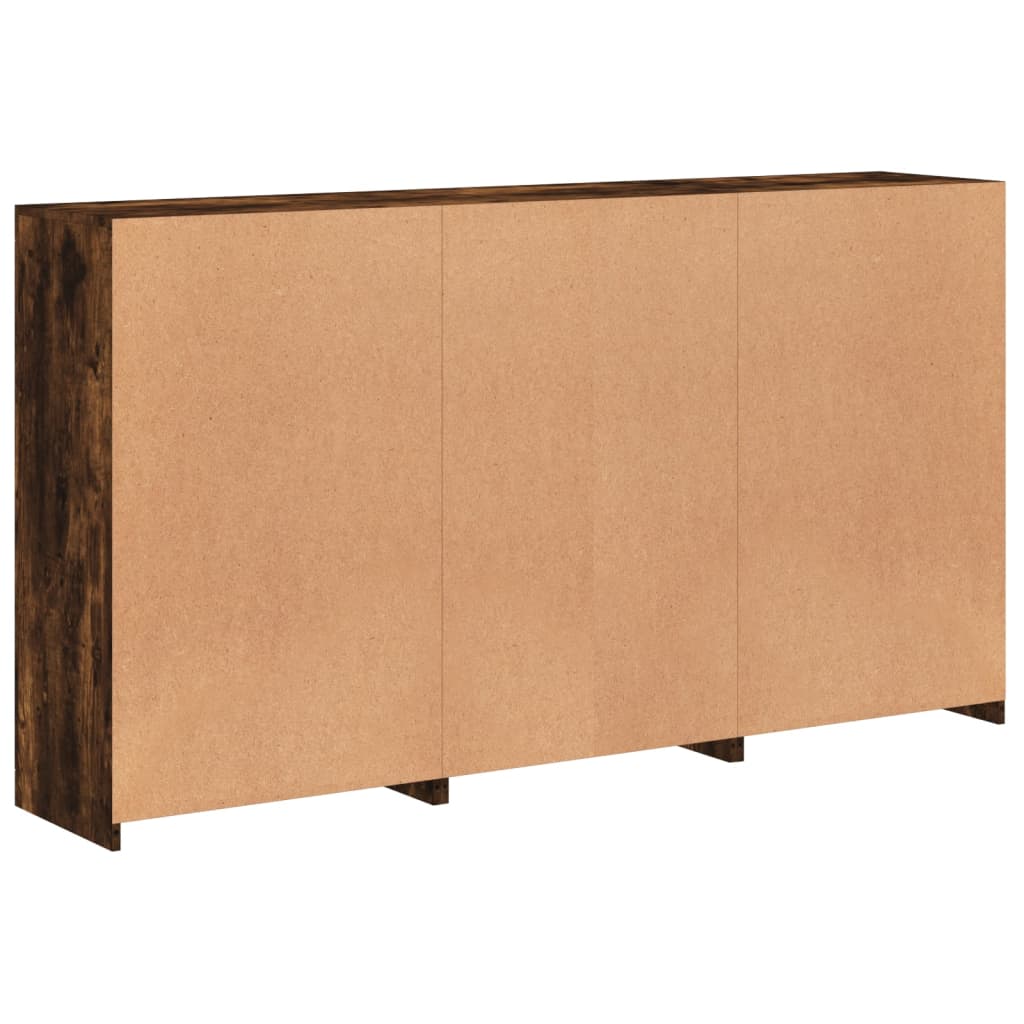 Buffet avec lumières LED chêne fumé 181,5x37x100 cm - XIOS